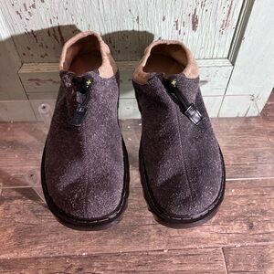 Men's Gray Suede Slip-On Shoes